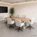 vidaXL Otáčacie stoličky k stolu 6 ks 54 x 55 x 90 cm Krémová Zamat