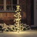 vidaXL Vianočný stromček 100 LED Teplá biela 120 cm Ratan