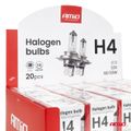 Halogénová žiarovka H4 12V 60/55W UV filter (E8) sada 20ks AMiO-04401