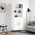 vidaXL Vysoká skrinka biela 69,5x34x180 cm spracované drevo