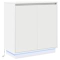 vidaXL LED komoda Biela 71 x 34,5 x 75 cm Kompozitné drevo
