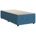 vidaXL Posteľ boxspring s matracom Tmavomodrá 90 x 190 cm Zamat