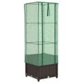 vidaXL Záhon s krytom na skleník ratanový vzhľad 40x40x139 cm