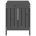 vidaXL Záhradný úložný box sivý 76x42,5x54 cm masívna borovica