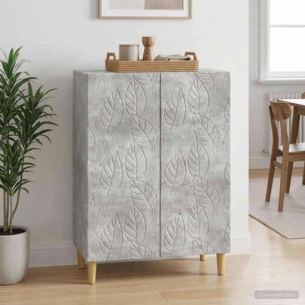vidaXL Servírovacia skriňa Betónovo sivá 66 x 34,5 x 90 cm