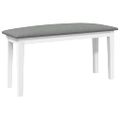 vidaXL Lavica 90 cm Biela masívna drevená guma