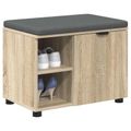 vidaXL Predsieňová lavica s vankúšom Sonoma dub 60 x 38 x 46 cm