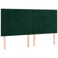 vidaXL Čelo postele tmavozelené 180x5x118/128 cm zamatové