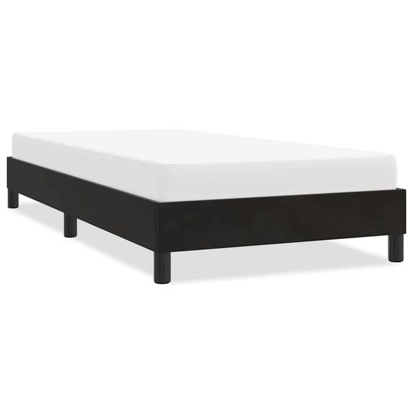 vidaXL Rám postele bez matraca Čierna 100x210 cm Zamat