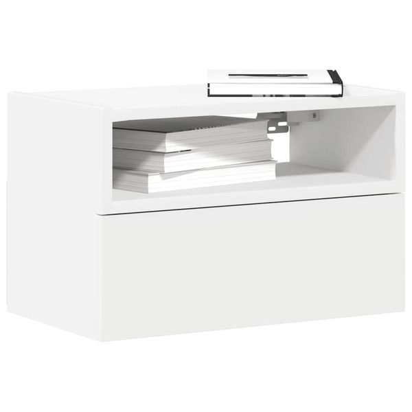 vidaXL Nástenné nočné stolíky 2 ks biele 45x26x28,5 cm