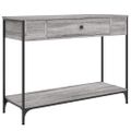 vidaXL Konzolový stolík sivý sonoma 100x34,5x75 cm kompozitné drevo
