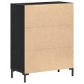vidaXL Servírovacia skriňa Čierny dub 69,5 x 34 x 90 cm
