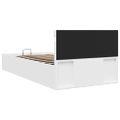 vidaXL Hydraulický posteľný rám+úložný priestor, LED, 90x200 cm