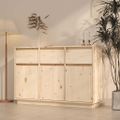 vidaXL Komoda 111x36x75 cm borovicový masív