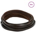 vidaXL Kožený remienok 1 Tmavohnedá 500 x 0,5 cm Koža