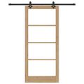 vidaXL Posuvné dvere ORKDAL 93 x 211 cm Prírodná a čierna