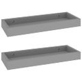 vidaXL Terasové nástenné police 2 ks sivé 40x15x4 cm MDF