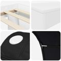 vidaXL Posteľ s Tunelom 3 ks Biela a čierna Kompozitné drevo