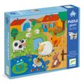 Obrovské hmatové puzzle Farma 12 ks