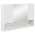 vidaXL Zrkadlová skrinka Biela 80 x 17 x 55 cm Kompozitné drevo