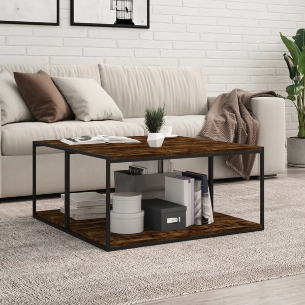 vidaXL Nástenné police 4 ks dymový dub 80x40x1,5 cm kompozitné drevo