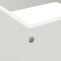 vidaXL Obrubník trávnika 6 ks 40 x 40 x 13 cm Oceľ Biela