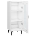 vidaXL Komoda biela 34,5x34x90 cm spracované drevo