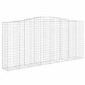vidaXL Oblúkový gabionový kôš 400x50x180/200 cm pozinkované železo