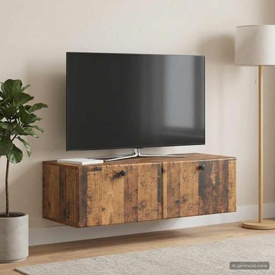 vidaXL Nástenná TV skrinka 98 x 41 x 30 cm Staré drevo