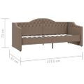 vidaXL Pohovka s USB sivohnedá látková 90x200 cm