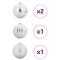 vidaXL Vianočná guľa sada XXL 4 ks Strieborná Ø 20 cm Plast