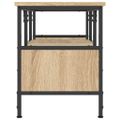 vidaXL TV skrinka dub sonoma 100x35x45 cm spracované drevo a železo
