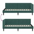 vidaXL Rohový rám postele Tmavozelená 80 cm x 200 cm Zamat