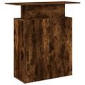 vidaXL Recepčný stôl dymový dub 100x40x104 cm kompozitné drevo