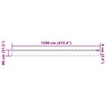 vidaXL Čipková záclona Biela 80 x 1200 cm Polyester
