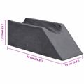 vidaXL Vankúš na nohy 68 x 25 x 21,5 cm Pevný PU pena Sivá