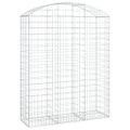 vidaXL Oblúkový gabionový kôš 150x50x180/200 cm pozinkované železo