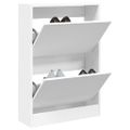 vidaXL Botník biely 60x21x87,5 cm kompozitné drevo
