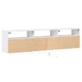 vidaXL TV nástenná skrinka s LED biela 180x31x45 cm