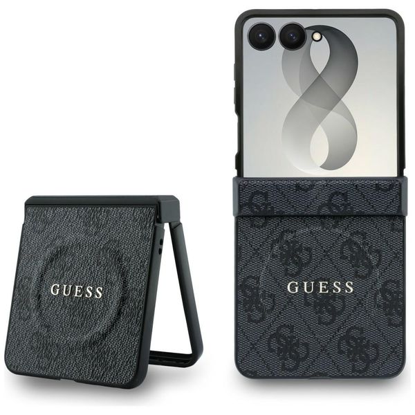 Puzdro Guess HC Magnetic 4G PU CLASSIC pre Samsung Galaxy Z Flip 8 čierne