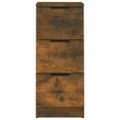 vidaXL Komody 2 ks dymový dub 30x30x70 cm spracované drevo
