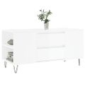 vidaXL Konferenčný stolík lesklý biely 102x44,5x50 cm kompozitné drevo