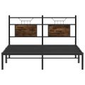 vidaXL Posteľný rám bez matraca dymový dub 140x190 cm kompozitné drevo