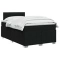 vidaXL Posteľ boxspring s matracom Čierna 120 x 190 cm Látka