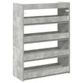vidaXL Regál na topánky betónovosivý 60x25x81 cm spracované drevo