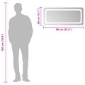 vidaXL Zrkadlo do kúpeľne s LED Priehľadná 90 x 40 cm tvrdené sklo