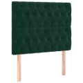 vidaXL Čelo postele s LED tmavozelené 90x7x118/128 cm zamat
