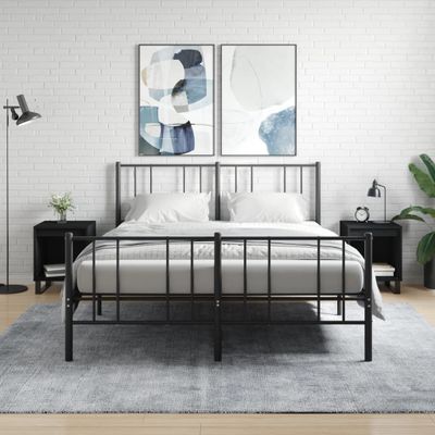 vidaXL Nočné stolíky 2 ks čierne 40x35x50 cm kompozitné drevo