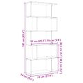 vidaXL Rozdeľovacia knižnica 5-posch.dymový dub 70x24x161cm komp.drevo