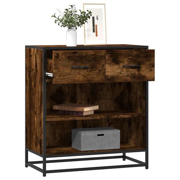 vidaXL Komoda dymový dub 68x35x76 cm kompozitné drevo